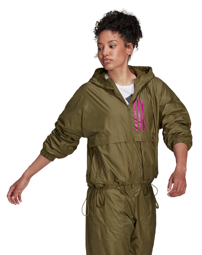 adidas Women's WND.RDY Woven Jacket, Focus Olive