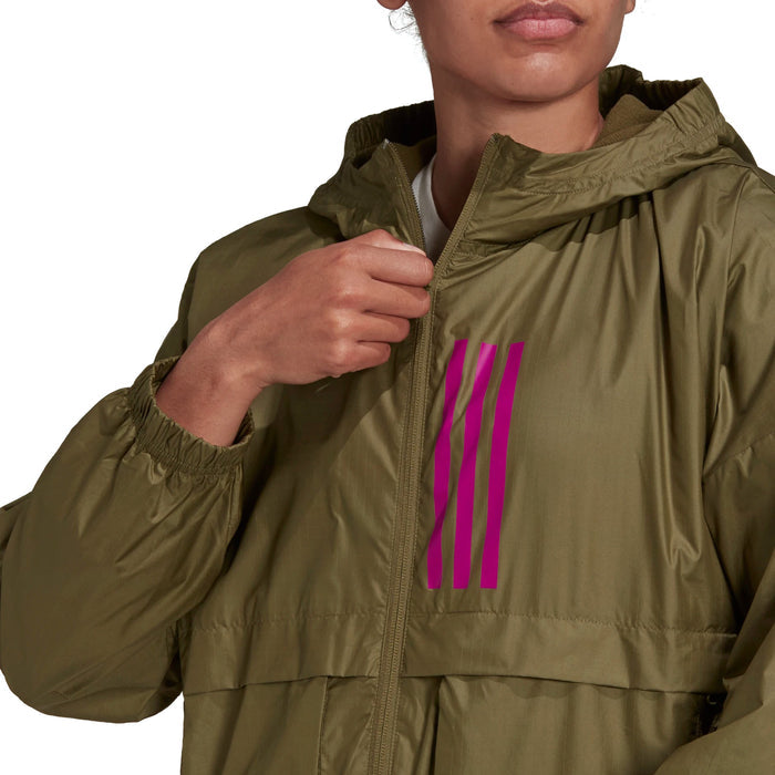 adidas Women's WND.RDY Woven Jacket, Focus Olive