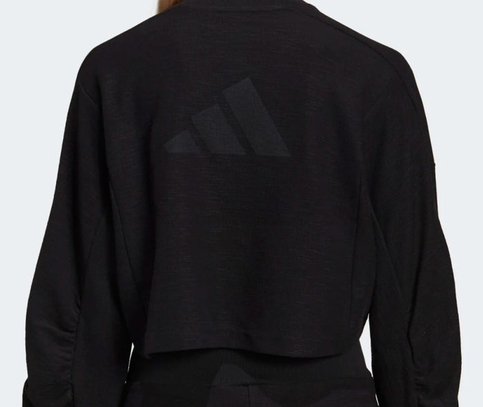adidas Women's Yoga Crop Crew Sweatshirt, Black