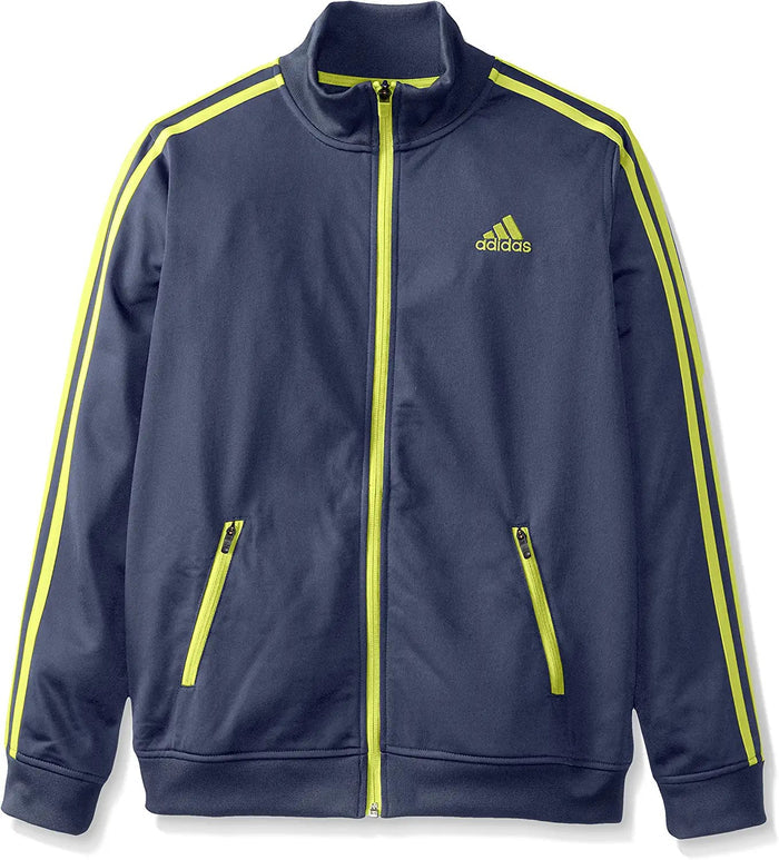 Adidas Youth Separates Training Track Jacket, Medium Grey/Yellow