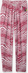 Zubaz Arizona Cardinals NFL Men's Classic Zebra Print Left Hip Team Logo Pant