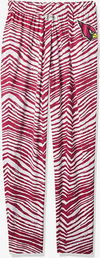 Zubaz Arizona Cardinals NFL Men's Classic Zebra Print Left Hip Team Logo Pant