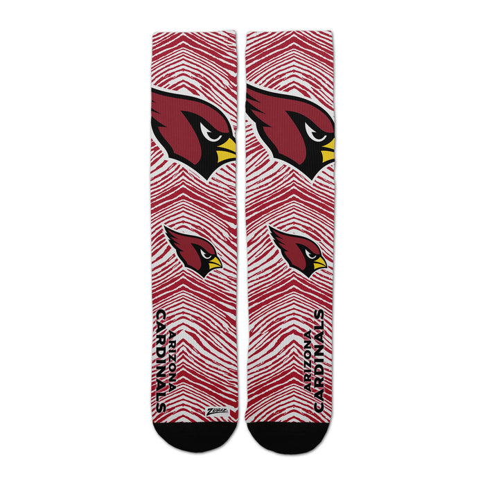 Zubaz By For Bare Feet NFL Adults Unisex Arizona Cardinals Zubified Dress Socks, Large