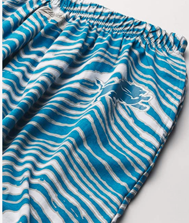 Zubaz Detroit Lions NFL Men's Zebra Left Hip Logo Lounge Pant