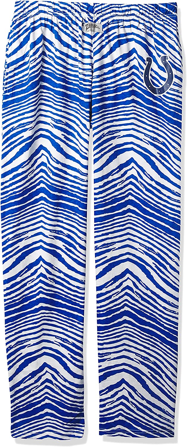 Zubaz Indianapolis Colts NFL Men's Zebra Left Hip Logo Lounge Pant