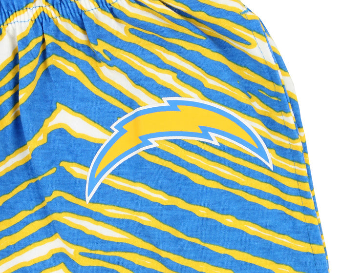 Zubaz Los Angeles Chargers NFL Men's Zebra Print Left Hip Logo Lounge Pant