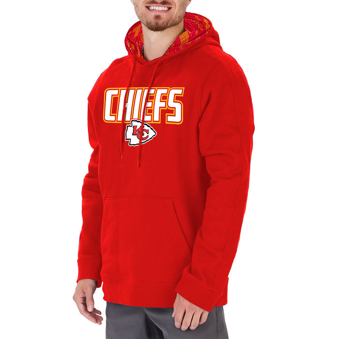 Zubaz Men's NFL Kansas City Viper Print Hoodie