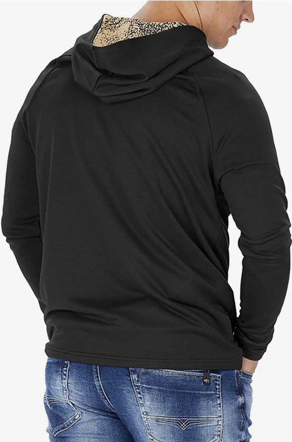 Zubaz New Orleans Saints NFL Men's Lightweight Hoodie With Static Hood Liner