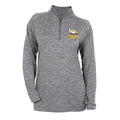 Zubaz NFL Football Women's Minnesota Vikings Tonal Gray Quarter Zip Sweatshirt