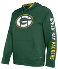 Zubaz NFL Men's Green Bay Packers Solid Team Hoodie with Camo Lined Hood
