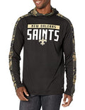 Zubaz NFL Men's New Orleans Saints Lightweight Elevated Hoodie with Camo Accents