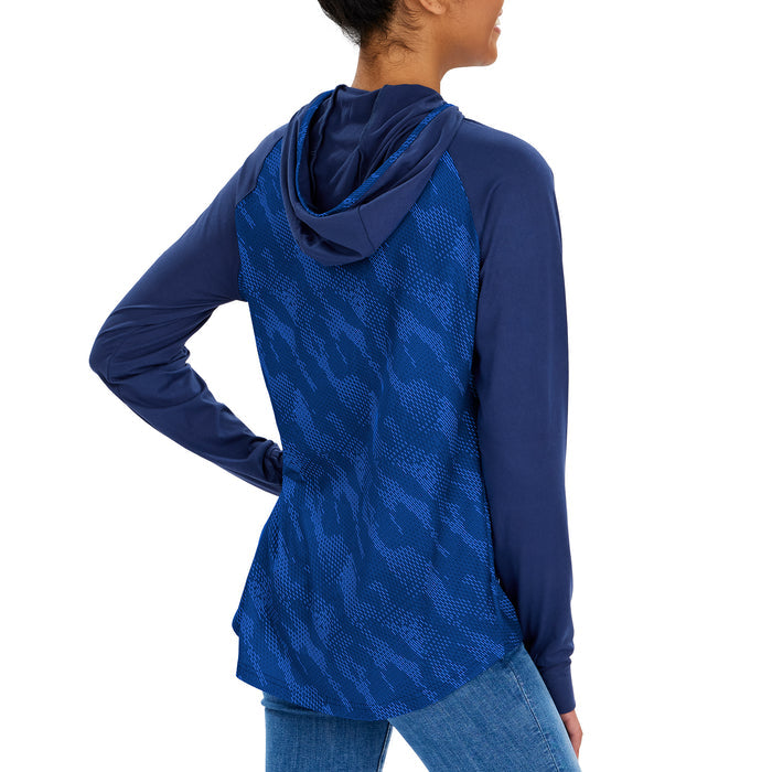 Zubaz NFL Women's Dallas Cowboys Elevated Hoodie W/ Tonal Viper Print