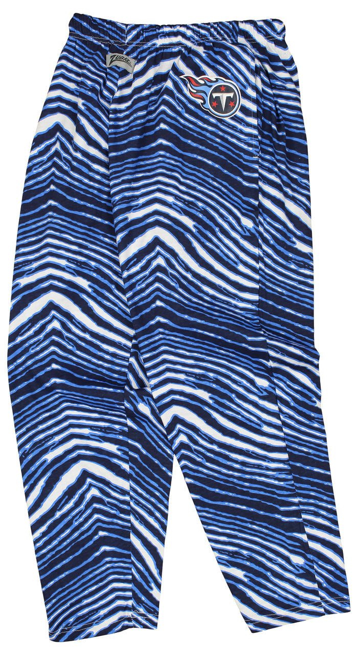 Zubaz Tennessee Titans NFL Men's Zebra Left Hip Logo Lounge Pant