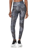 Zubaz Women's Los Angeles Chargers Tonal Black Patchwork Zebra Legging