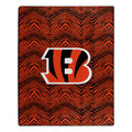 Zubaz X Northwest NFL Cincinnati Bengals Zubified Raschel Throw Blanket