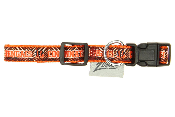 Zubaz X Pets First NFL Cincinnati Bengals Team Adjustable Dog Collar