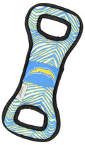 Zubaz X Pets First NFL Los Angeles Chargers Team Logo Dog Tug Toy with Squeaker
