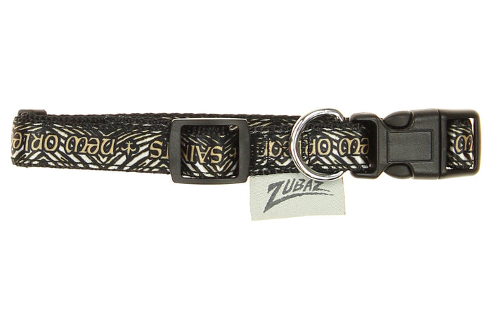 Zubaz X Pets First NFL New Orleans Saints Team Adjustable Dog Collar